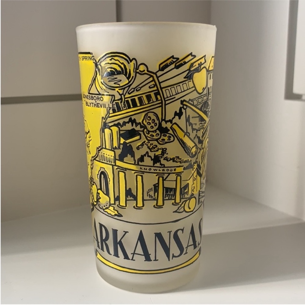 Hazel Atlas Vintage Arkansas State Souvenir Glass